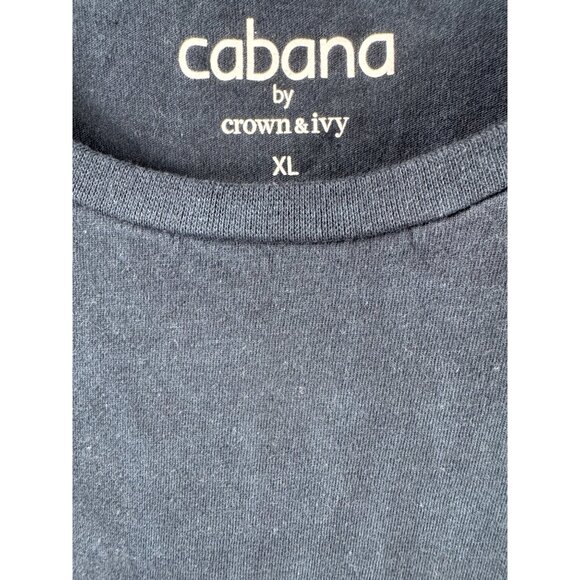 Cabana By Crown & Ivy XL Tie-Dye Cotton T-Shirt With Smiley Face Design - Picture 5 of 13